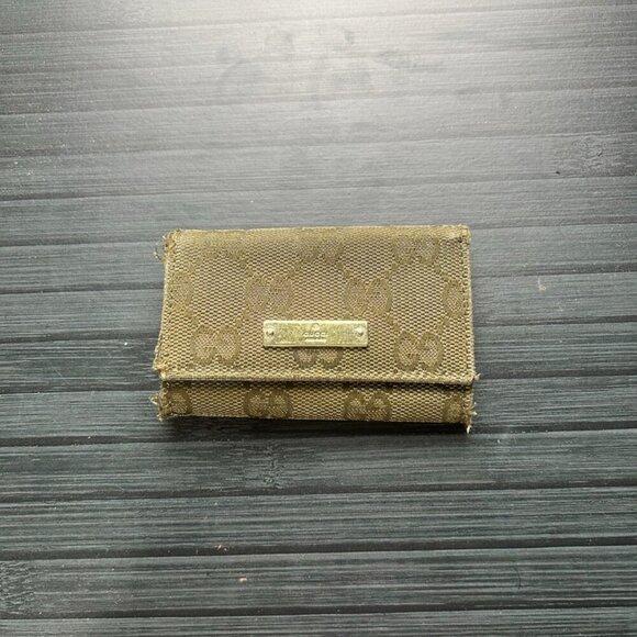 Gucci Key Case Women's GG Canvas 6 Rows Brown Authetic|Used - Picture 1 of 3